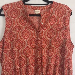 Red orange dress with so many pockets!